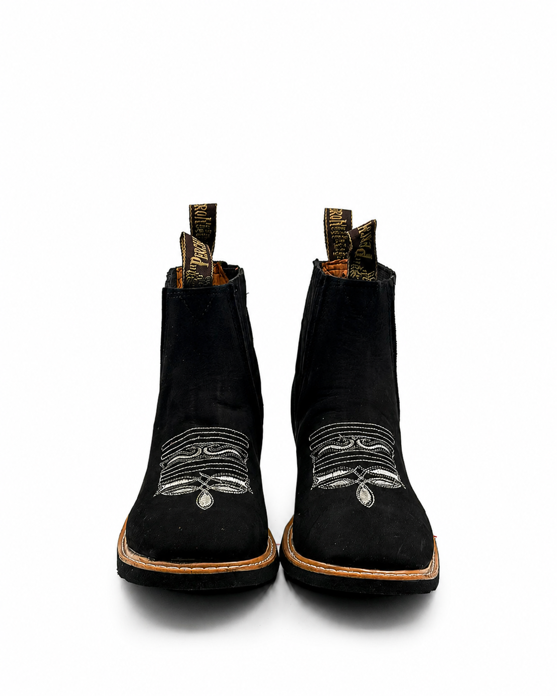 Botín Vaquero Bulldog Negro