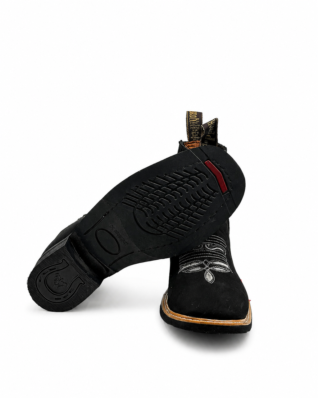 Botín Vaquero Bulldog Negro